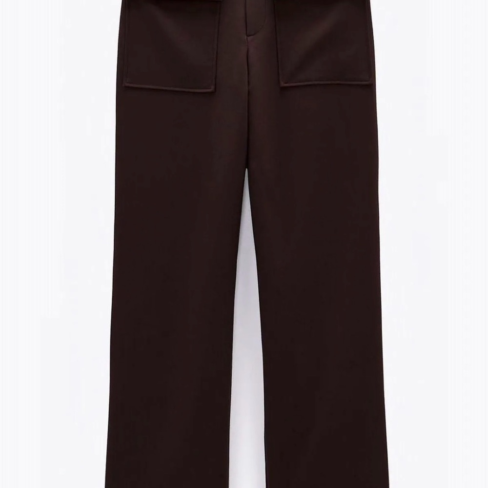 Zara Dark Brown Wide Leg Pants